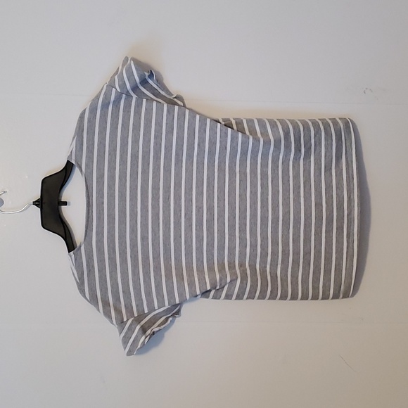 Final Price! J Crew Striped Flutter Sleeve V Neck Tee Shirt - Picture 5 of 5